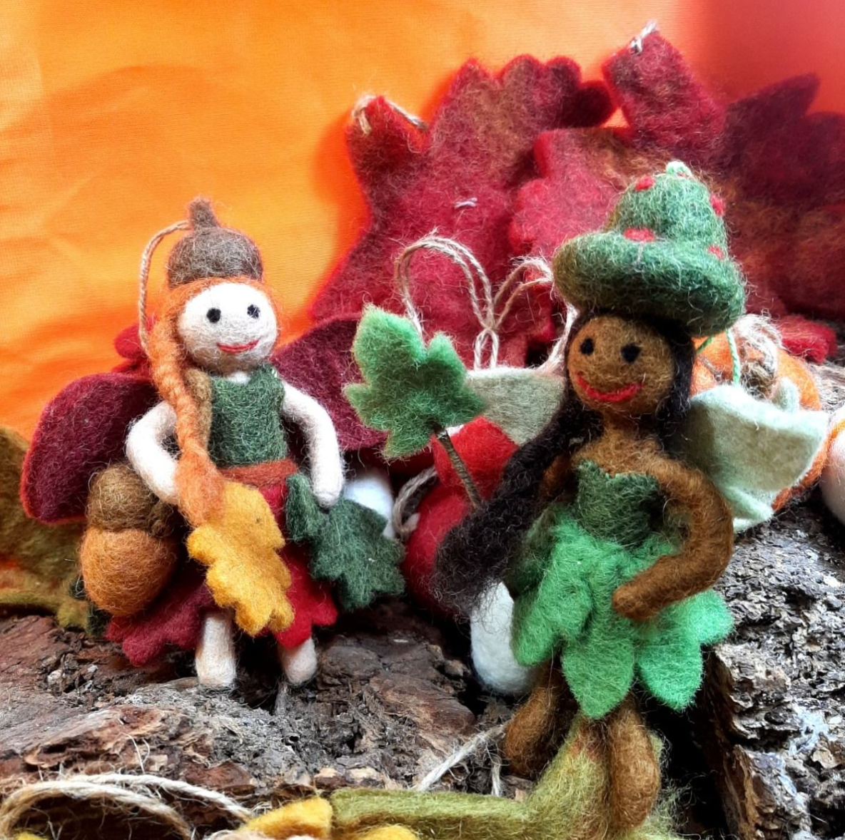 Handmade Felt Sage the Forest Fairy Hanging Decoration