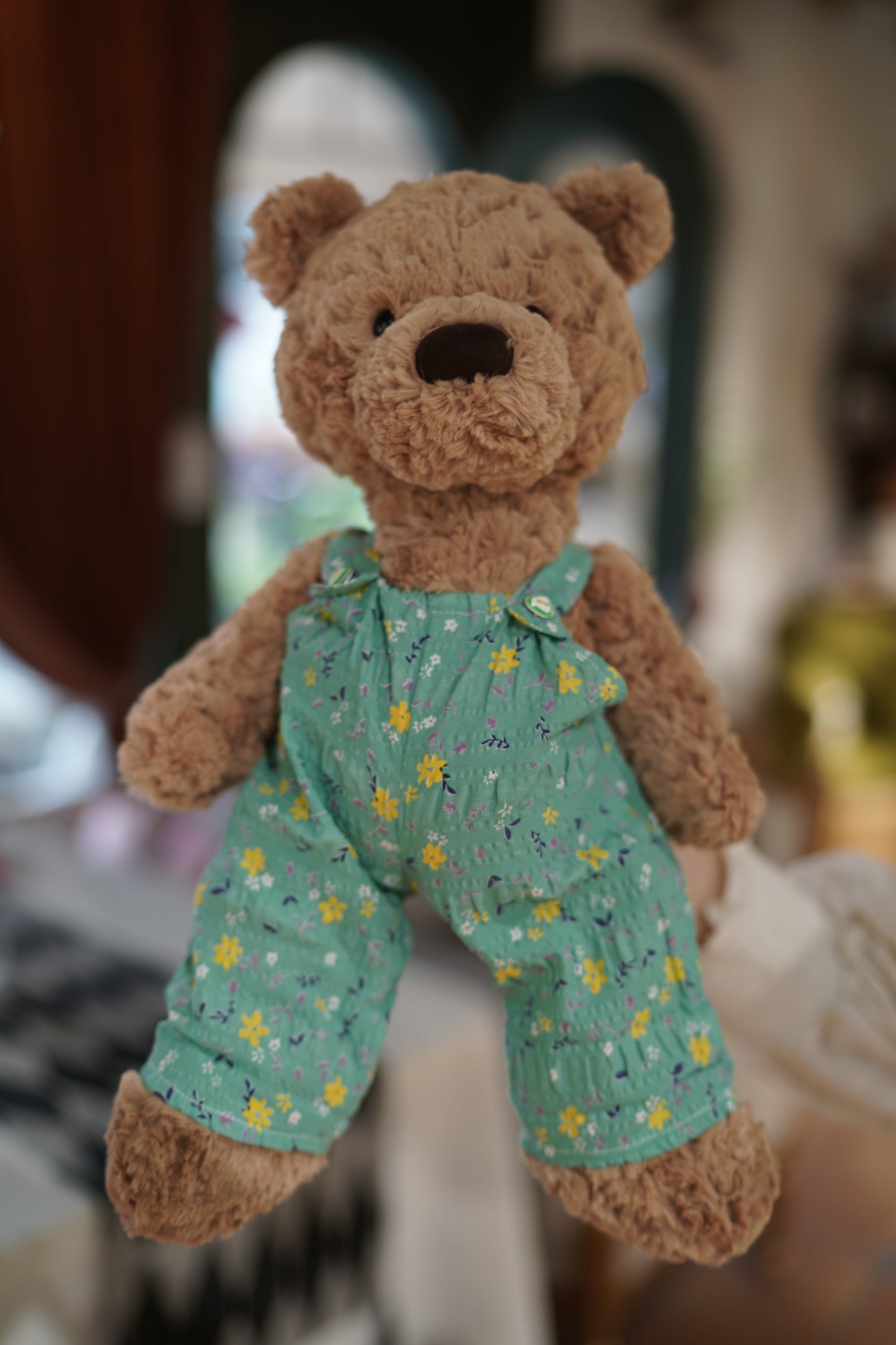 Floral Doll Overalls