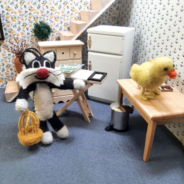 Handmade Felt Happy Birthday Dino Hanging Present Party Decoration