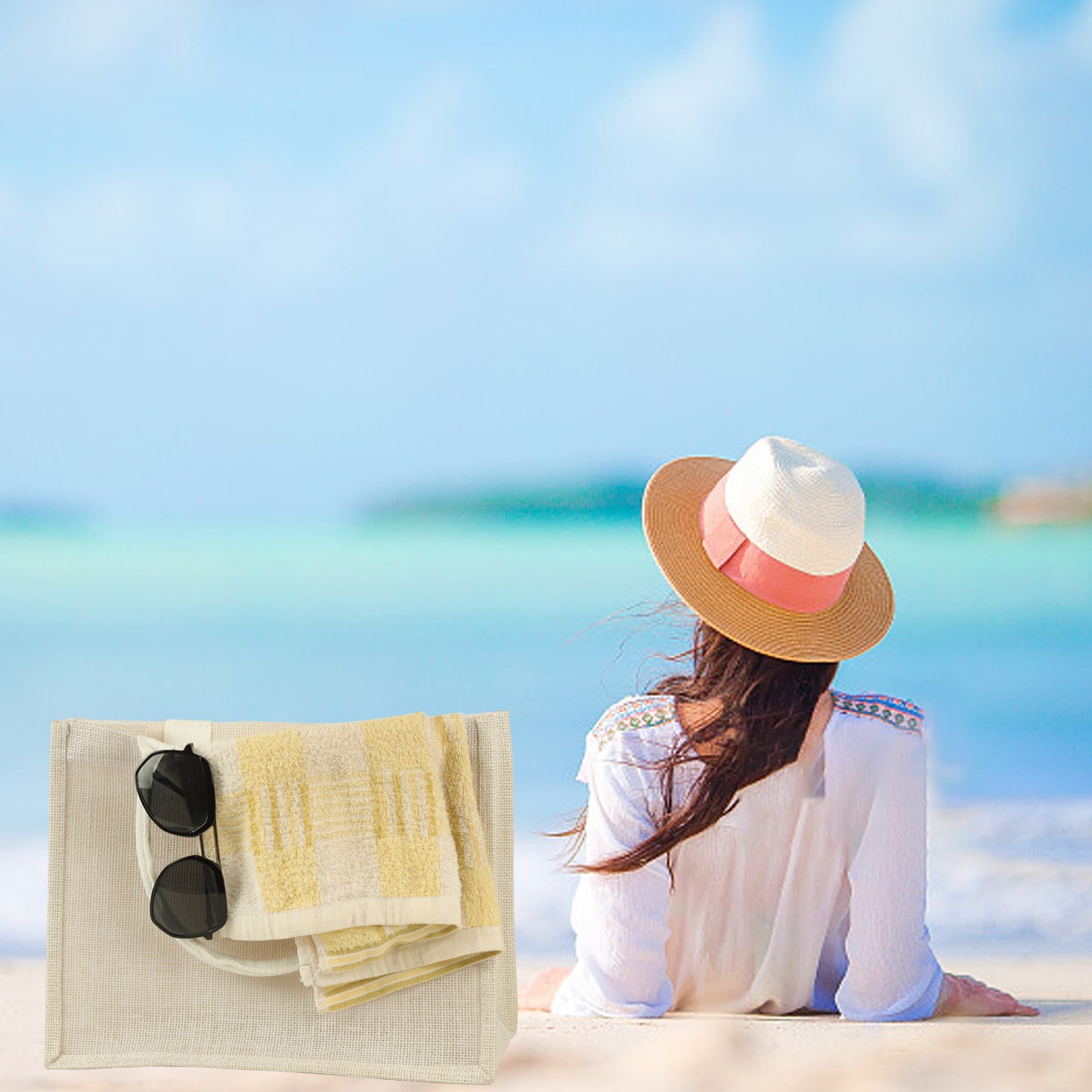 Large Beige Waterproof Gift Bags