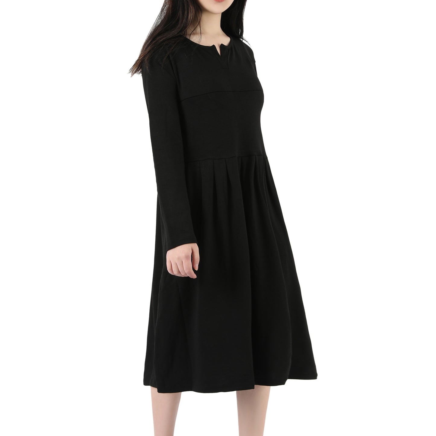 Front Zipper V Nursing Dresses